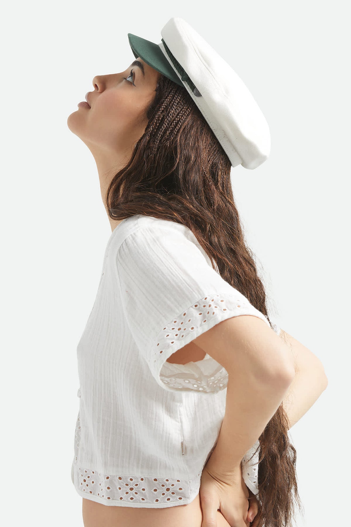 NEW Women’s Bristol Fiddler Cap in Dark Earth Sand Herringbone Medium Wool Hat Women main image 2