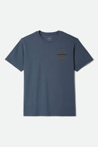 Men's Oath V Short Sleeve Standard T-Shirt in the color Ocean Breeze/Light Brown/Black - Front Product View