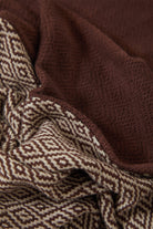 Men's Theo Jacquard Short Sleeve Polo in the color Chocolate/Off White - Additional Laydown image