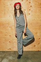 Women's Houndstooth Leisure Vest in the color Winter White/Black - Men's Lifestyle image