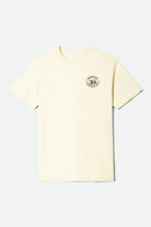 Men's Steele Short Sleeve Standard T-Shirt in the color Cream - Front Product View