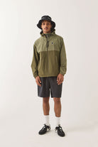 Men's Journey Zip Jacket in the color Dark Olive/Olive Surplus - Men's Front View