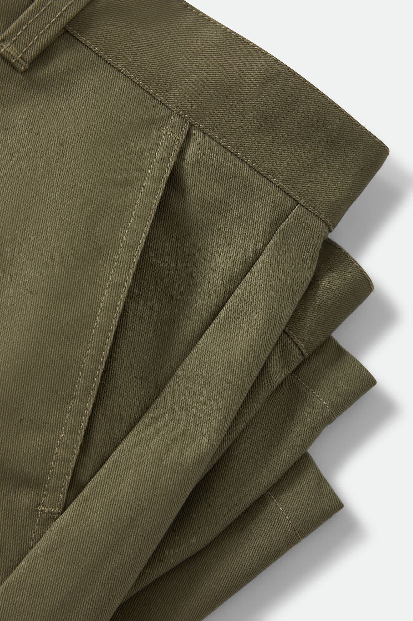 Men's Santo Chino Short in the color Olive Surplus - Additional Laydown image
