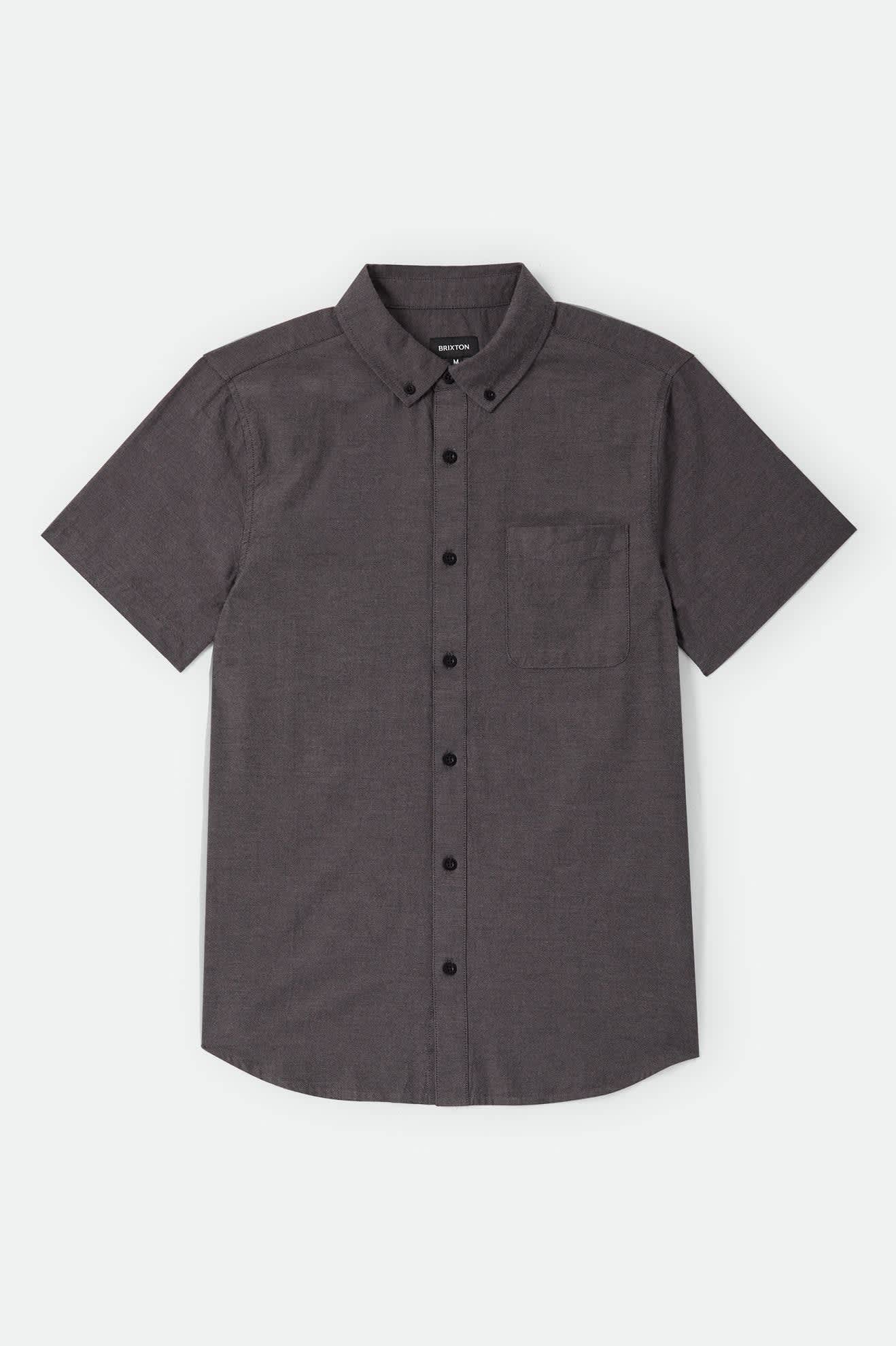 Men's Sanford Oxford Shirt in the color Charcoal - Front Product View