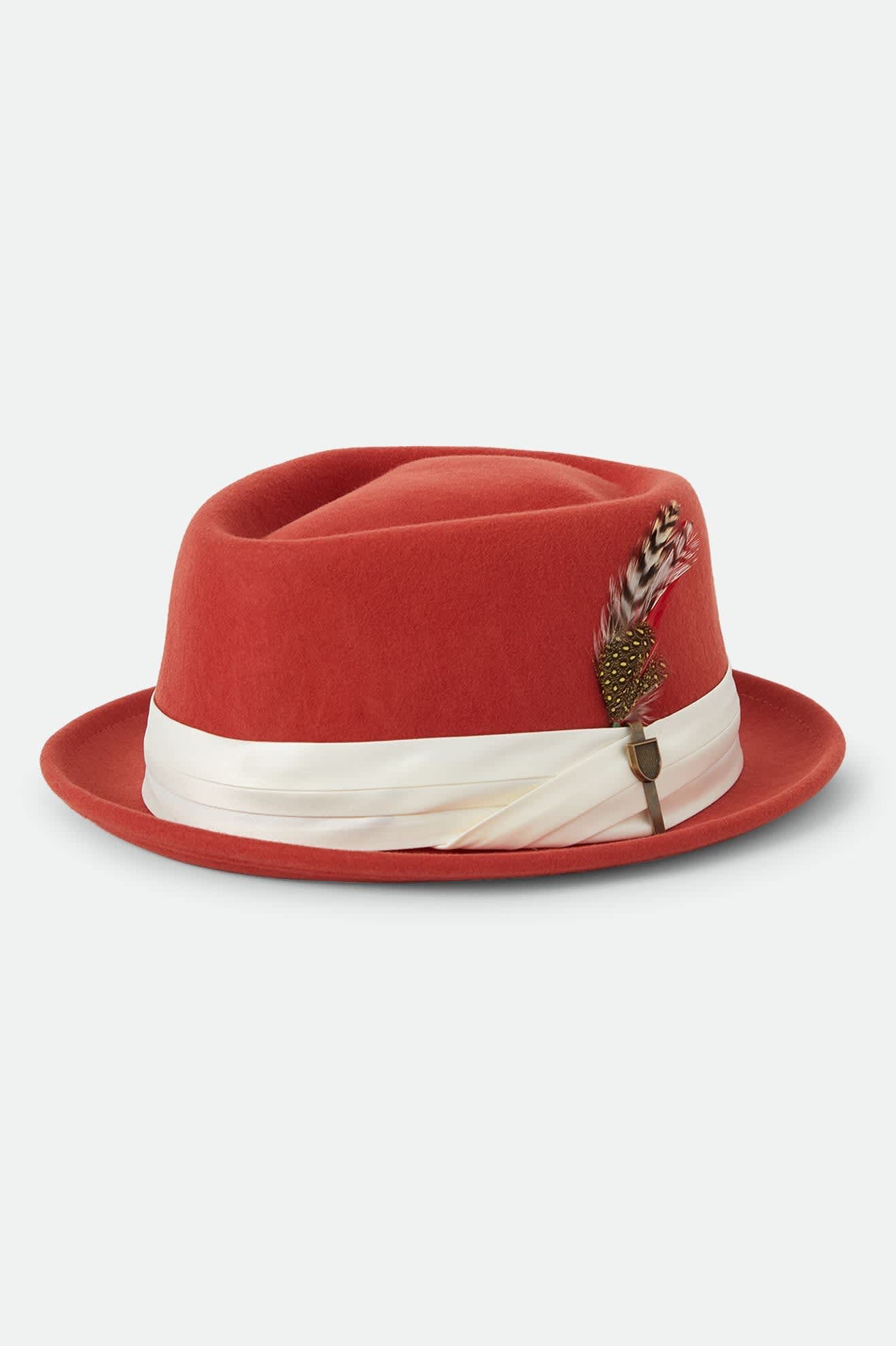 Unisex Stout Pork Pie in the color Red Earth/Wax Paper - Front Product View