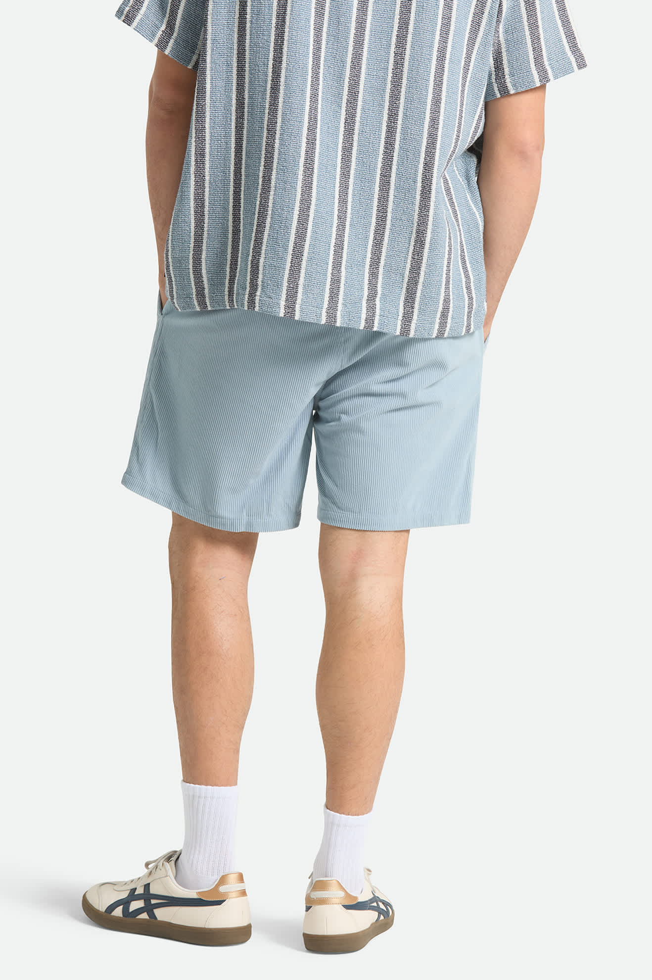 Men's Everyday Corduroy Short in the color Dusty Blue - Men's Back View