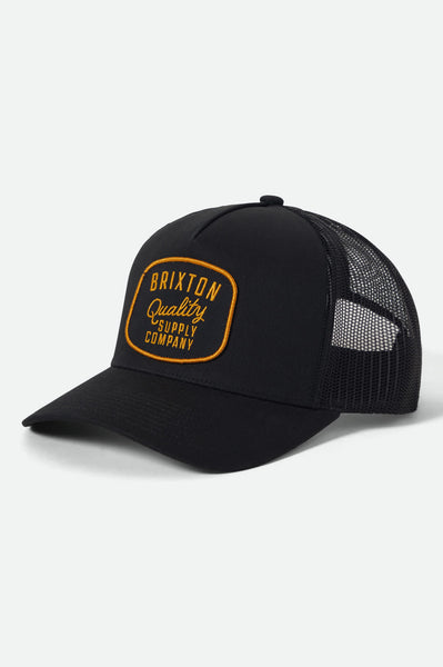Unisex Hubal NetPlus Trucker Hat in Black/Black – Brixton