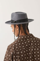 Unisex Eames Fedora in the color Future Grey/Black - Men's Back View