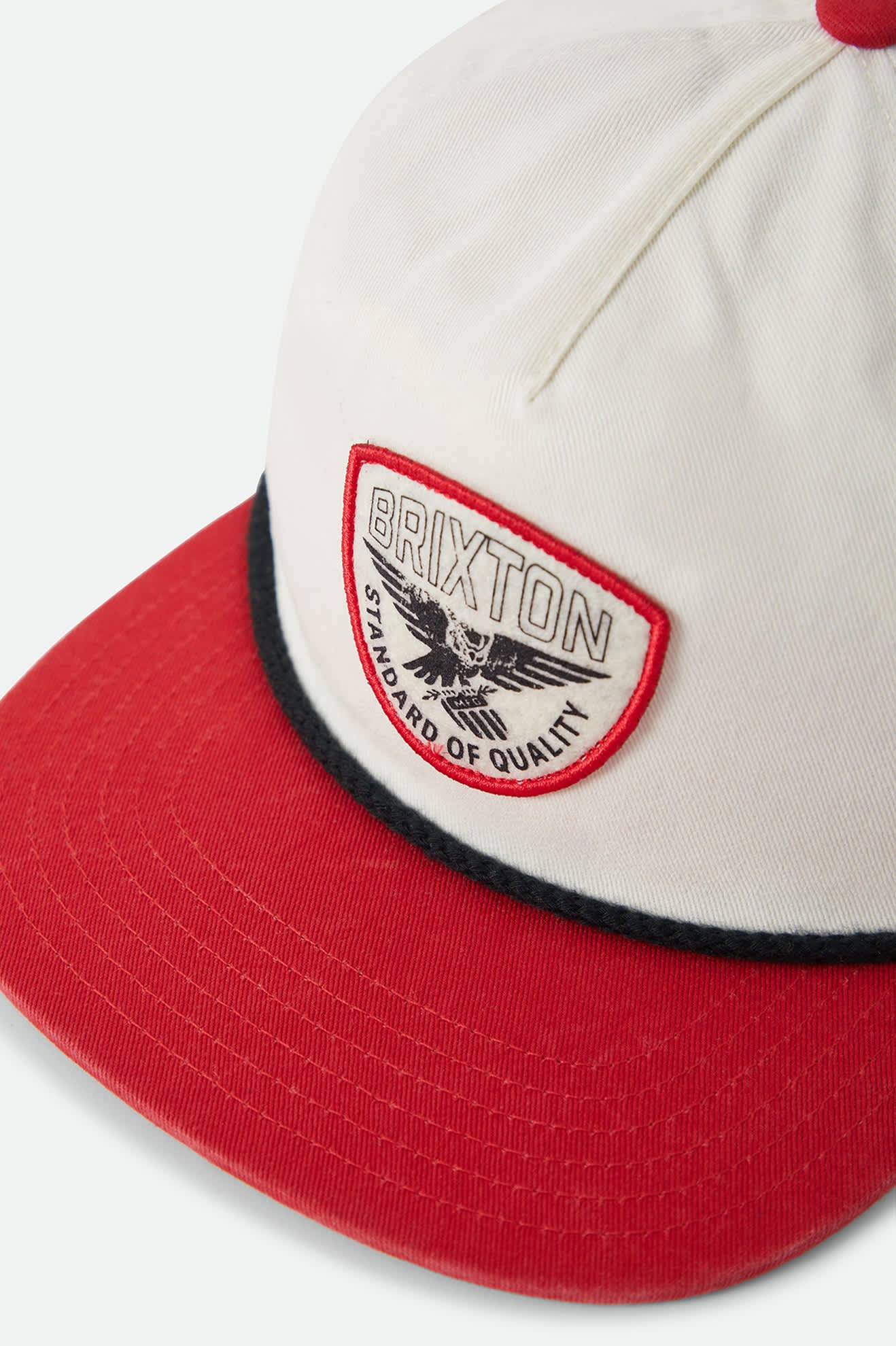 Unisex Watcher Snapback in the color Off White/Crimson - Additional Laydown image