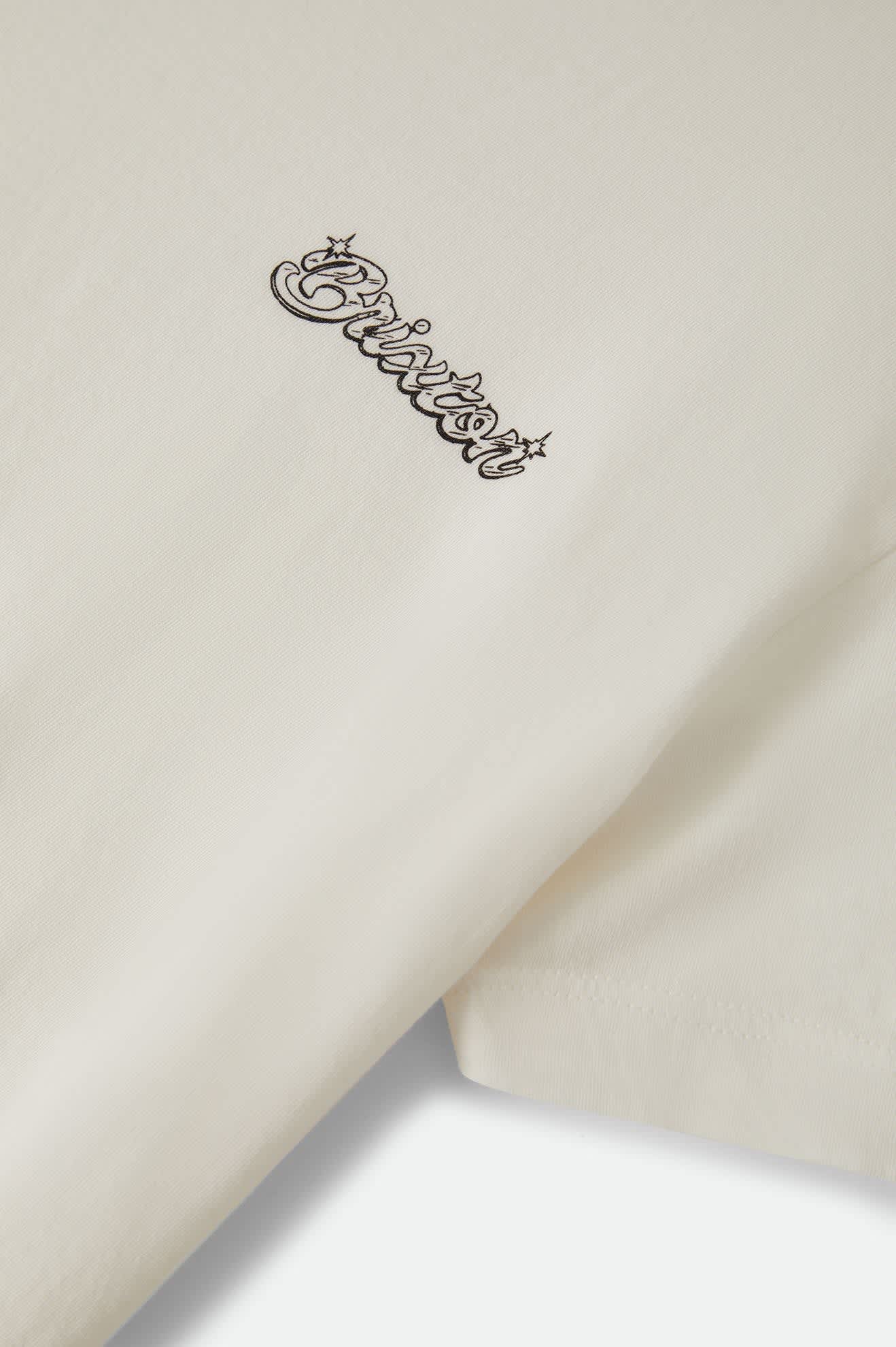 Women's Pinned Slim Crew T-Shirt in the color Off White - Additional Laydown image