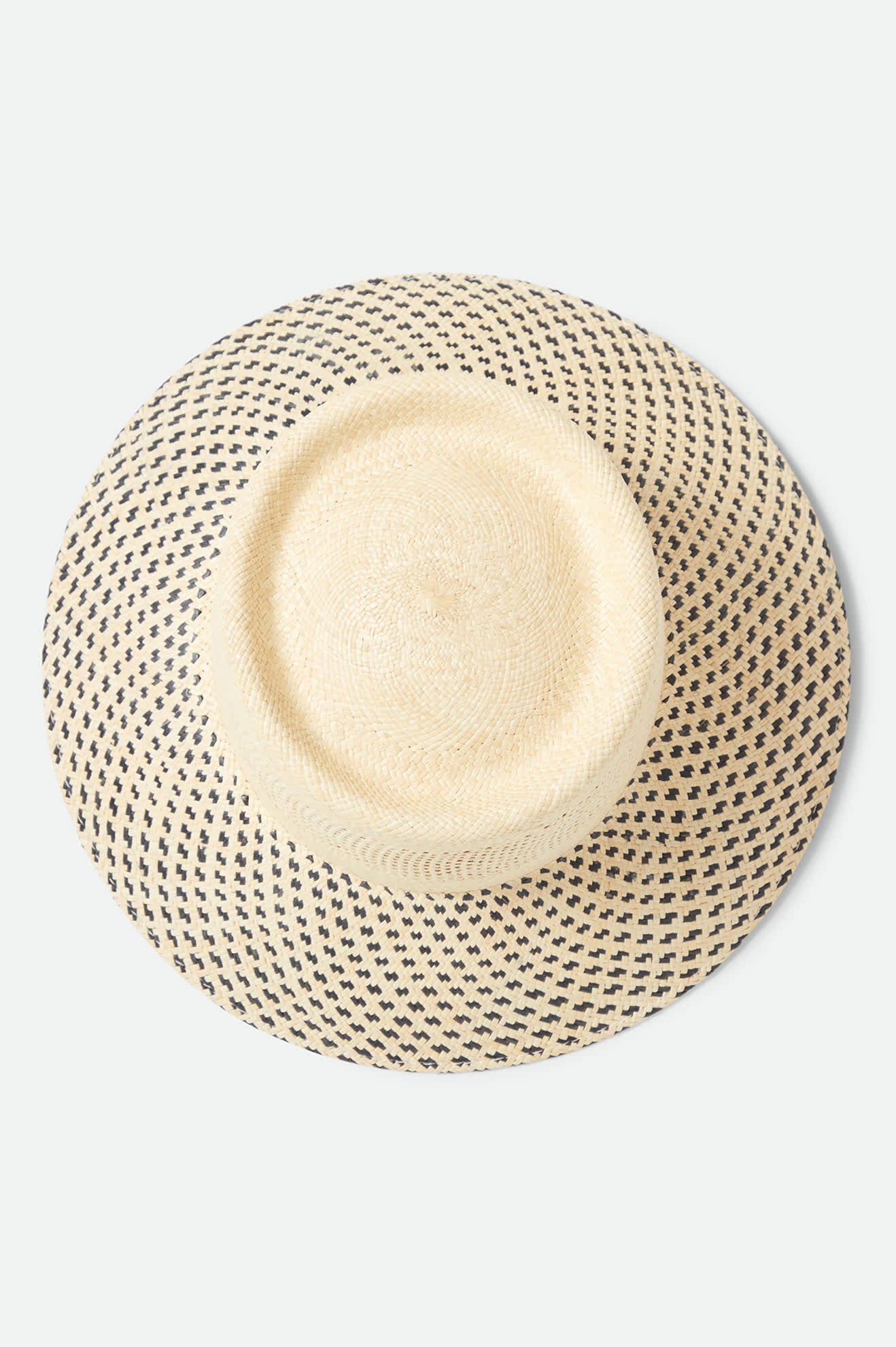 Women's Lilith Panama Bucket Hat in the color Natural/Black - Additional Laydown image