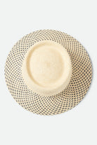 Women's Lilith Panama Bucket Hat in the color Natural/Black - Additional Laydown image