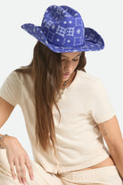 Women's Odessa Cowboy Hat in the color Sunrise Blue/White - Women's Front View
