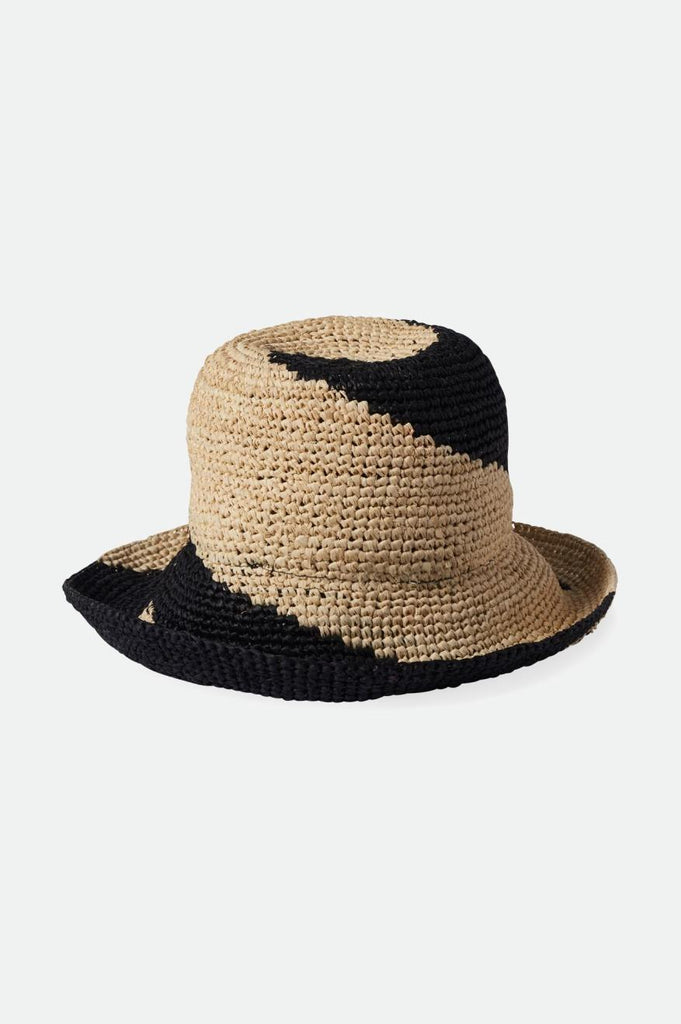 Brixton Redding Straw Bucket Hat - Whitecap/Black