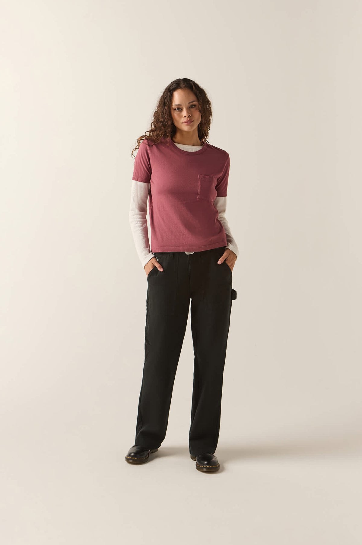 Women's Carefree Organic Garment Dye Perfect T-Shirt in the color Wild Ginger - Women's Front View