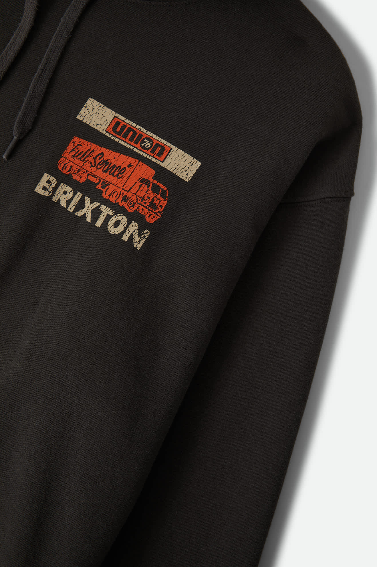 Men's 76 Chopped Hoodie in the color Washed Black - Additional Laydown image