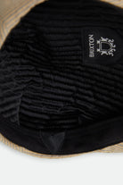 Unisex Hooligan Flat Cap in the color Khaki Stripe/Washed Black - Additional Laydown image