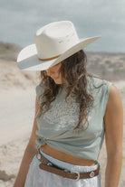 Women's Brixton Ranch Muscle Tank in the color Sage Green - Men's Lifestyle image