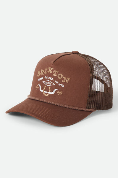 Brunt squid l メッシュ タン Unisex Beekman Netplus Trucker Hat in Brown/Brown – Brixton