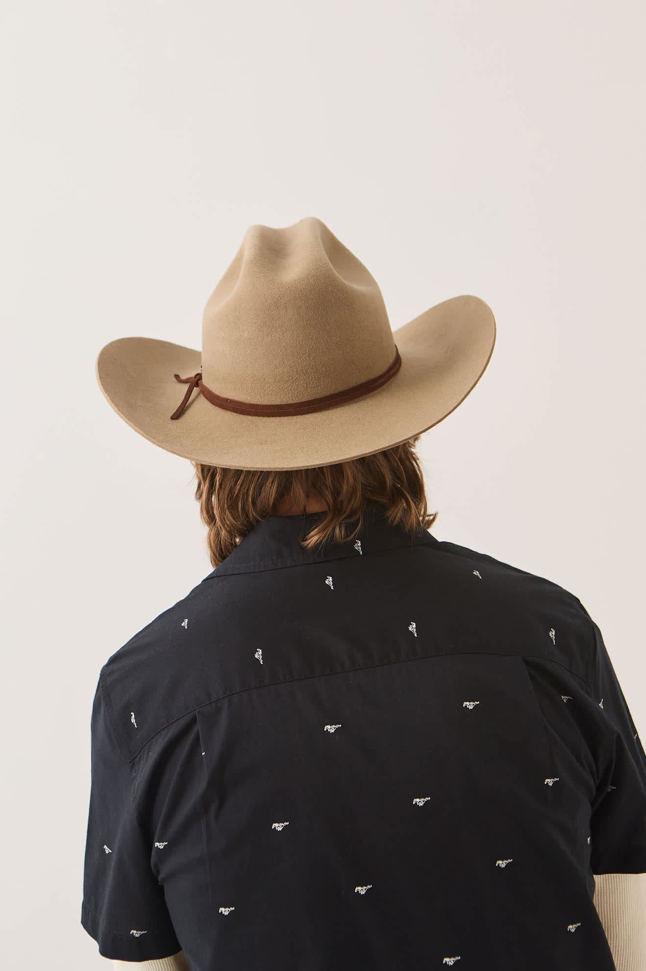 Unisex Laredo Cowboy Hat in the color Khaki - Men's Back View