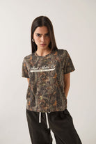 Women's Ford x Brixton T-Shirt in the color Boxwood Green - Additional Fit image