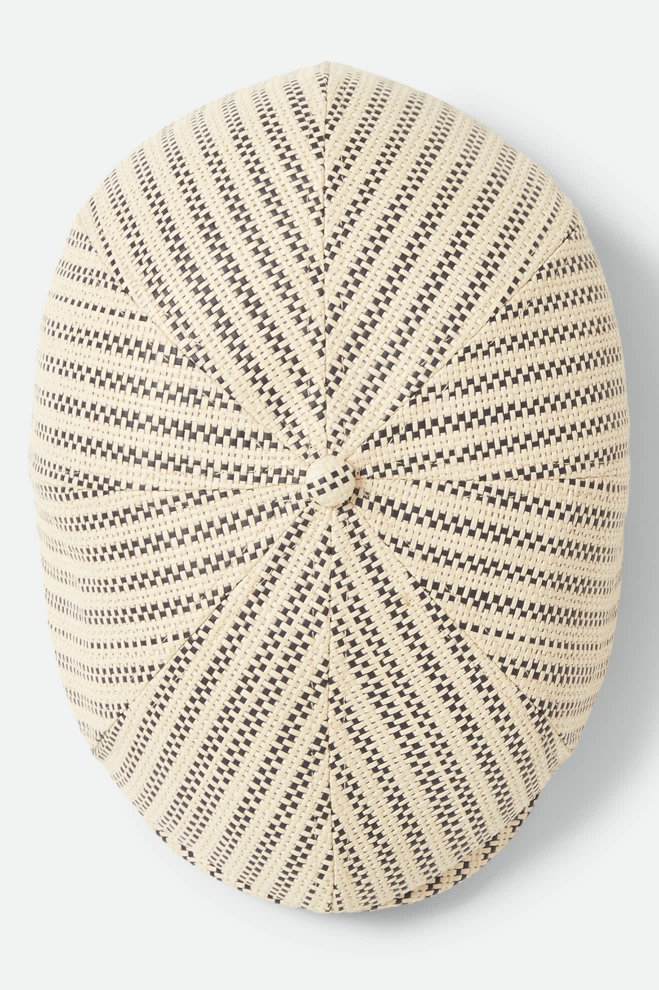 Unisex Brood Lightweight Newsboy Cap in the color Natural/Black Straw - Additional Laydown image