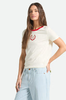 Women's Sunday Vibes Slim Crew T-Shirt in the color Off White - Women's Side View