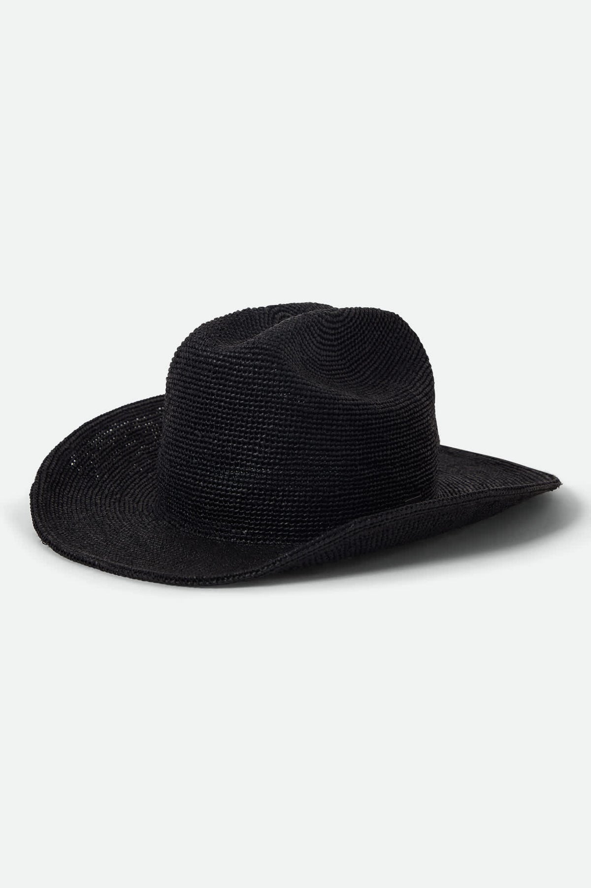 Free People Fame Straw Cowboy Hat - Black OS Fame Straw Cowboy Hat by Free People, Black, One Size  main image 2