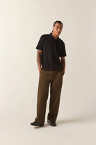 Men's Stereo Polo in the color Black - Men's Front View
