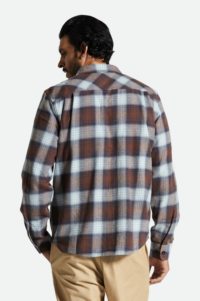 Brixton Bowery Lightweight Ultra Soft L/S Flannel - Washed Navy/Dusty Blue
