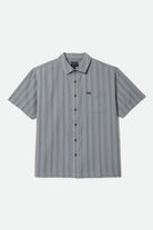Men's Charter Stripped Dobby Short Sleeve Shirt in the color Trooper - Front Product View