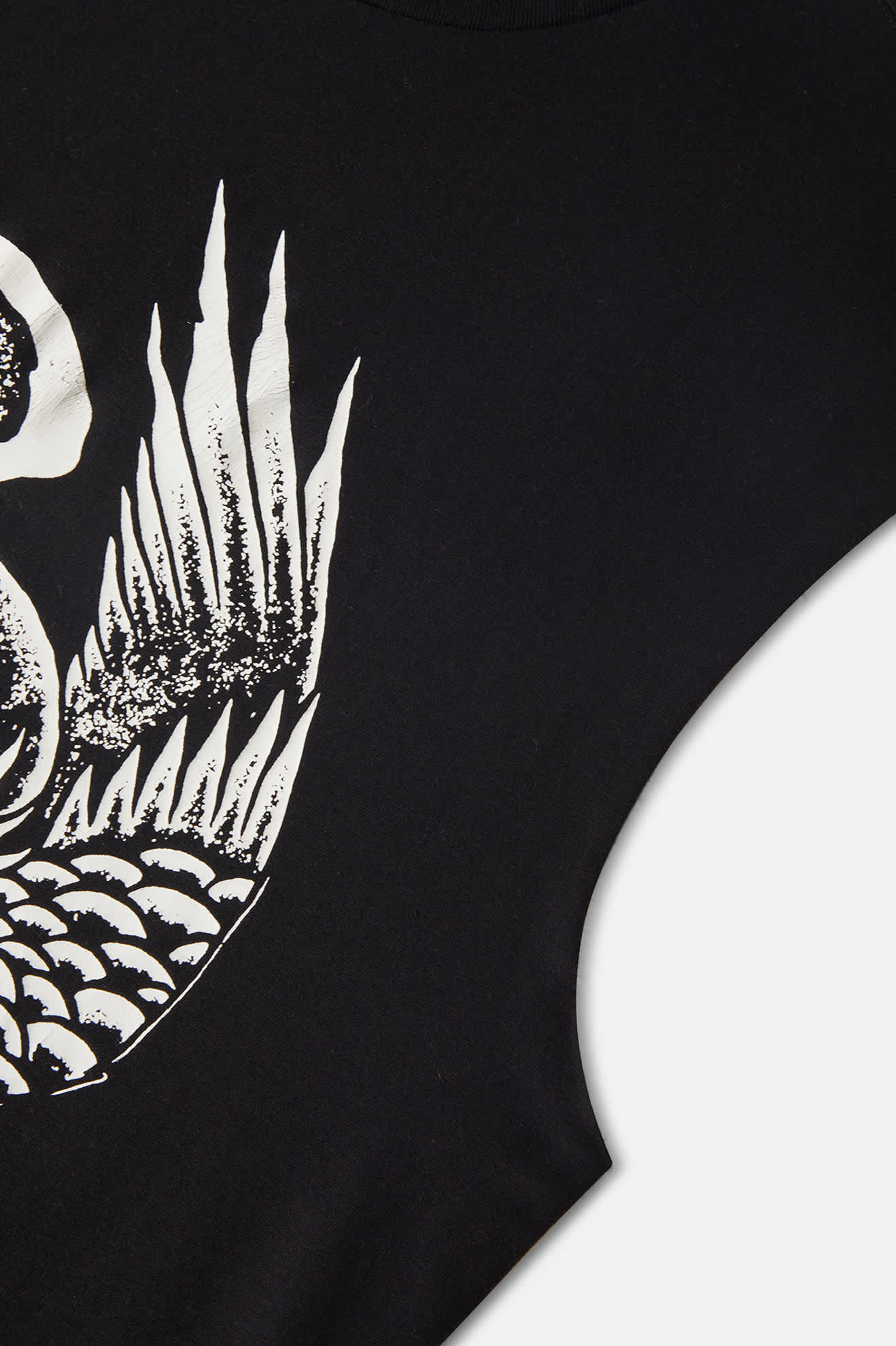 Men's Wolcott Worn In Boxy Muscle Tank in the color Black - Additional Laydown image