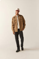 Men's Waylon Lightweight Overshirt in the color Khaki/Khaki - Additional Fit image