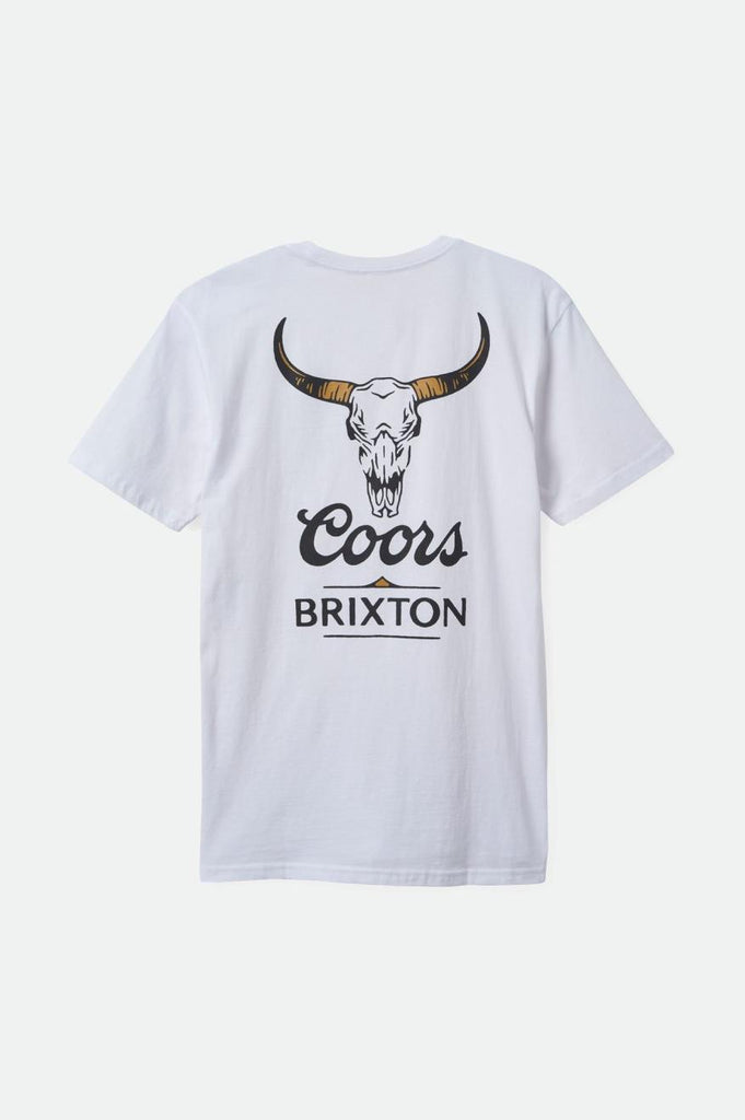 Brixton Coors Bull S/S Tailored Tee - White