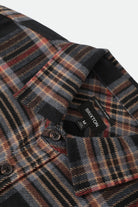 Men's Bowery Flannel in the color Black/Red Earth - Additional Laydown image