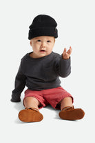 Infant Baby Heist Beanie in the color Black - Men's Front View