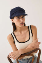 Women's Bailey Cap in the color Navy Corduroy - Additional Fit image