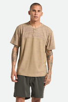 Men's Journey Short Sleeve Henley in the color Desert Tiger Camo - Men's Front View