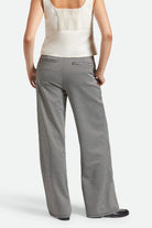 Women's Houndstooth Leisure Trouser in the color Winter White/Black - Women's Back View