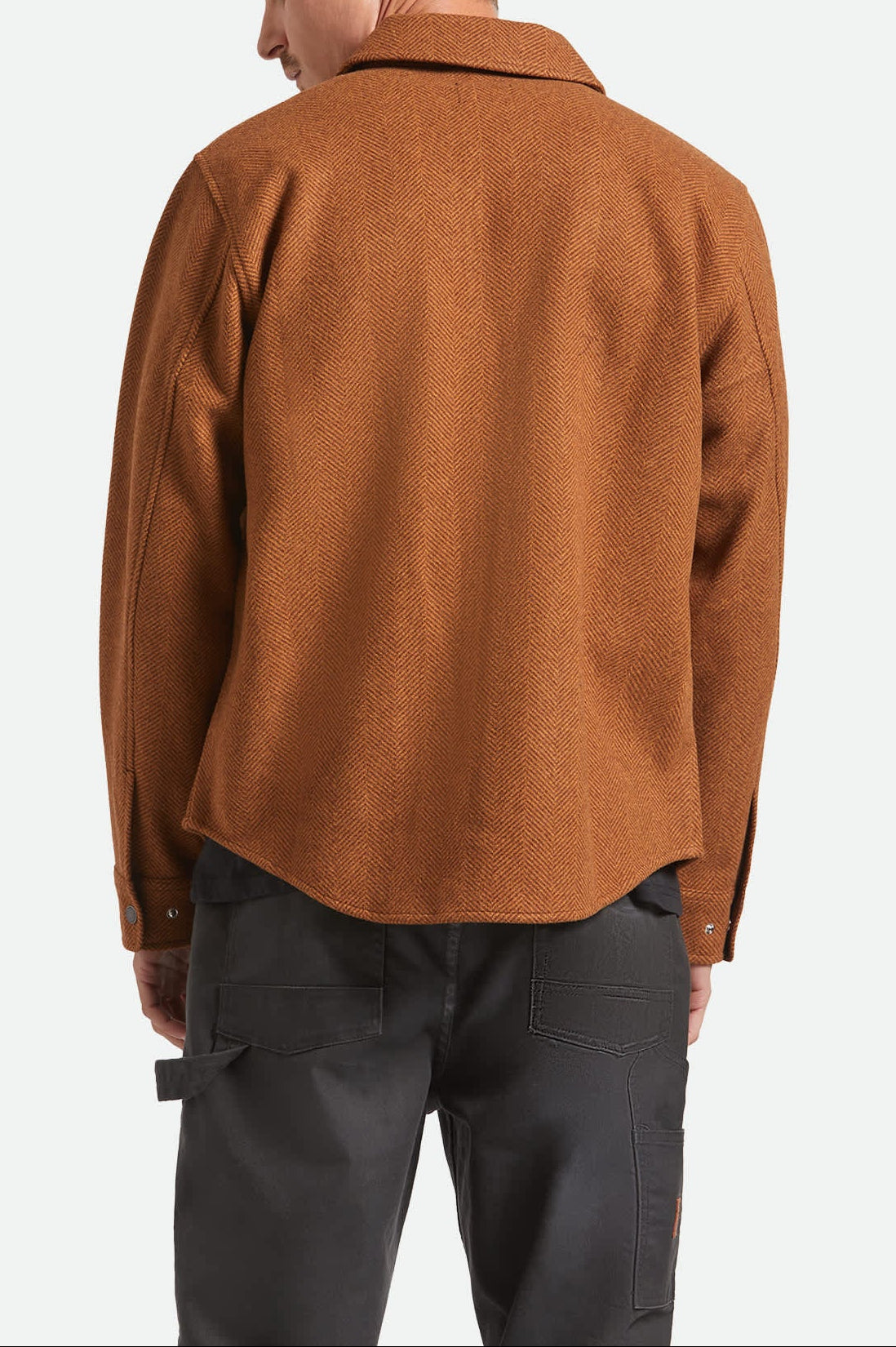 Men's Durham Brushed Menswear Jacket in the color Brushed Pinecone - Men's Back View