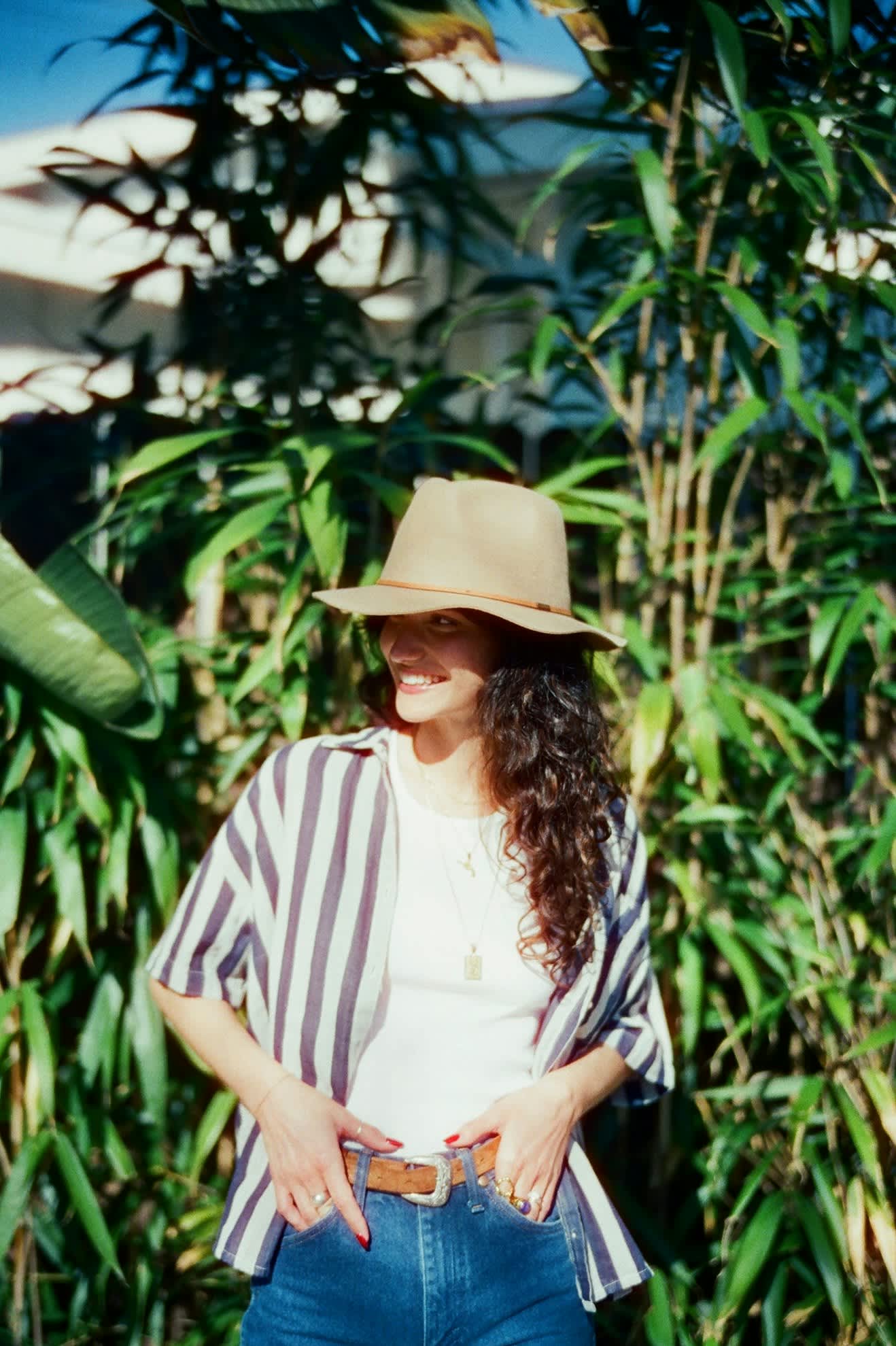 Unisex Wesley Fedora in the color Light Tan - Additional Fit image