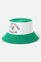Unisex Eldon Packable Bucket Hat in the color Green/Off White Morado - Front Product View