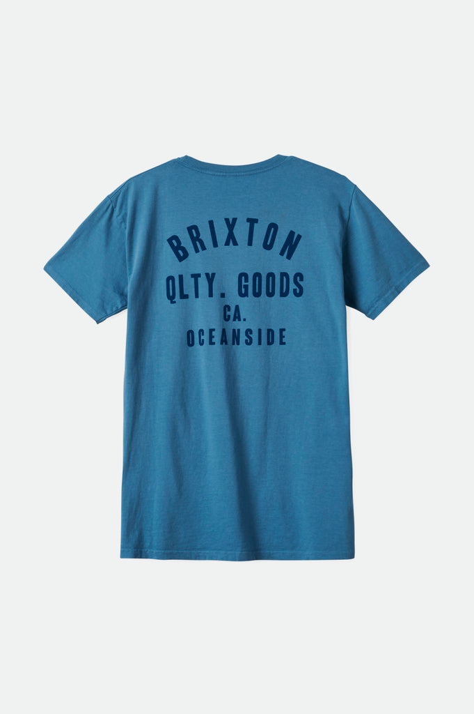 Brixton Woodburn Oceanside S/S Standard Tee - Cool Blue Garment Dye