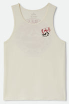 Men's Rainier Beer Run Tank in the color Natural - Front Product View