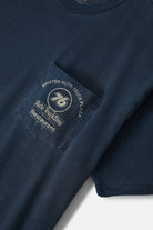 Men's 76 Truck Stop Pocket T-Shirt in the color Washed Navy - Additional Laydown image