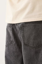 Men's Brixton Relaxed Short in the color Washed Black Denim - Additional Fit image