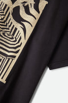 Women's Poolside Boxy Crew T-Shirt in the color Washed Black - Additional Laydown image