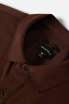 Men's Builders Olson Short Sleeve Shirt in the color Chocolate - Additional Laydown image