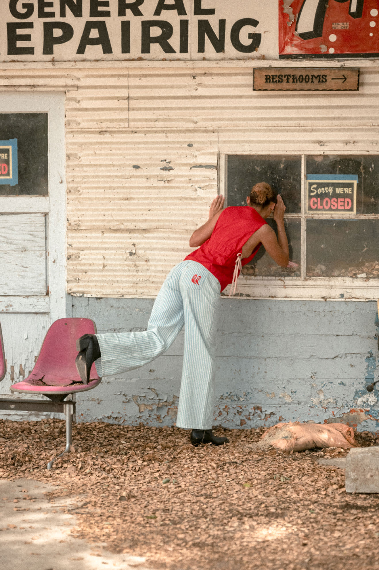 Women's The Chloe 5-Pocket Pant in the color Two Boot Stripe - Women's Lifestyle image