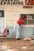 Women's The Chloe 5-Pocket Pant in the color Two Boot Stripe - Women's Lifestyle image